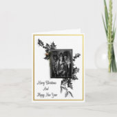 Zwarte en witte kerst kaart (Voorkant)