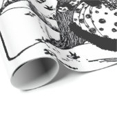 ZWARTE EN WITTE, kerst met edelstenen Cadeaupapier (Rol Hoek)