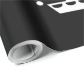 Zwarte en witte kerst sparen de boom cadeaupapier (Rol Hoek)