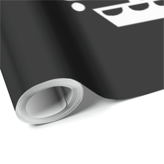 Zwarte en witte kerst sparen de boom cadeaupapier (Rol Hoek)