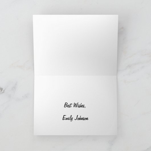 Zwarte en witte kerst sparen de boom feestdagen kaart (Binnen)