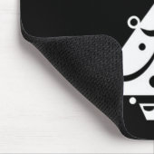 Zwarte en witte kerst sparen de boom muismat (Hoek)