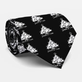 Zwarte en witte kerst sparen de boom stropdas (Opgerold)