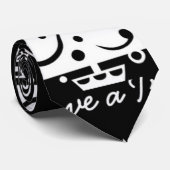 Zwarte en witte kerst sparen de boom stropdas (Opgerold)