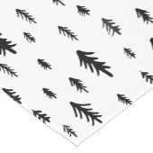 Zwarte en witte kerstbomen korte tafelloper (Hoek)