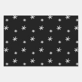 Zwarte en witte kerstbomen Snowflakes Harten Inpakpapier Vel (Voorkant 2)