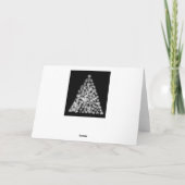 Zwarte en witte kerstboom feestdagen kaart (Achterkant)