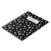 Zwarte en witte kerstboom notitieboek (Linkerzijde)