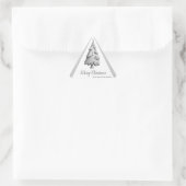 Zwarte en witte kerstboom op maat sticker (Tas)