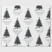 Zwarte en witte kerstboom | Prettige vakantie Cadeaupapier (Vlak)