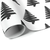 Zwarte en witte kerstboommatte cadeaupapier (Rol Hoek)