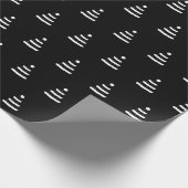 Zwarte en witte kerstboommatte cadeaupapier (Hoek)
