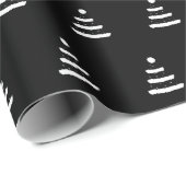 Zwarte en witte kerstboommatte cadeaupapier (Rol Hoek)