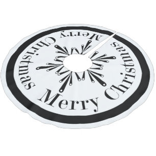 Zwarte en witte kerstboomrok kerstboom rok