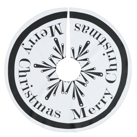 Zwarte en witte kerstboomrok kerstboom rok (Voorkant)