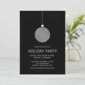 Zwarte en witte kerstfeestdag kaart (Staand voorkant)