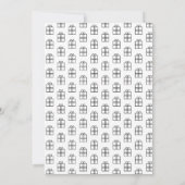 Zwarte en witte kerstfeestdag kaart (Achterkant)