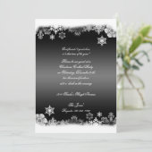 Zwarte en witte kerstfeestdag kaart (Staand voorkant)