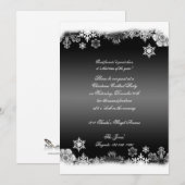 Zwarte en witte kerstfeestdag kaart (Voorkant / Achterkant)