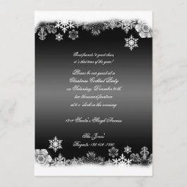 Zwarte en witte kerstfeestdag kaart