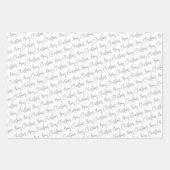 Zwarte en witte kerstFeestdagen Inpakpapier Vel (Voorkant 3)