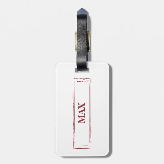 Zwarte en witte kersthond bagagelabel (Achterkant verticaal)