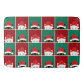Zwarte en witte kerstkatten badmat (Voorkant)