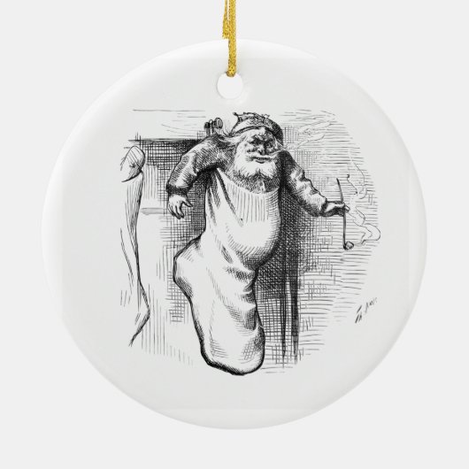 Zwarte en witte kerstkeramische keramische naam keramisch ornament (Achterkant)