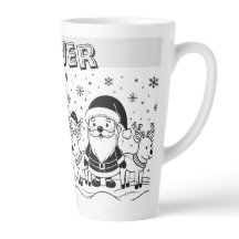 Zwarte en Witte Kerstman met Rendieren