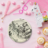 zwarte en witte kerstman Naar de stad Papieren Bordje (Feest)