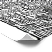  zwarte en witte kerstman poster (Hoek)