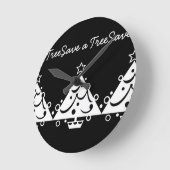 Zwarte en witte Kerstmis sparen de boom Ronde Klok (Hoek)