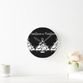 Zwarte en witte Kerstmis sparen de boom Ronde Klok (Huis)