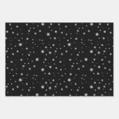 Zwarte en witte kerstsnowflakes inpakpapier vel (Voorkant 2)