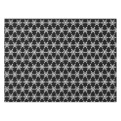 Zwarte en witte kerstsnowflakes tafelkleed (Voorkant (Horizontaal))
