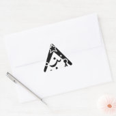 Zwarte en witte kerstster sticker (Envelop)