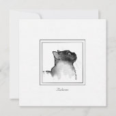 Zwarte en witte ketch van een Balinese kat Notitiekaartje (Voorkant)