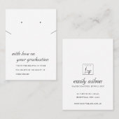 ZWARTE EN WITTE KETTING VAN AFSTUDEREN PLAATSKAARTJE (Voorkant / Achterkant)