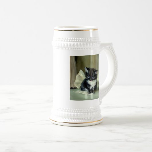  zwarte en witte keuken tongen tikken uit bierpul (Voorkant rechts)