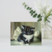  zwarte en witte keuken tongen tikken uit briefkaart (Staand voorkant)