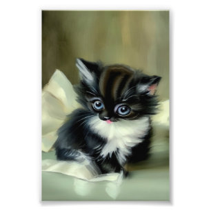  zwarte en witte keuken tongen tikken uit foto afdruk