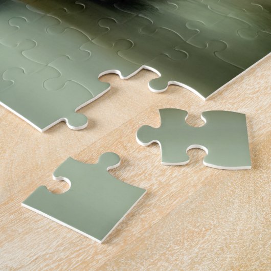 zwarte en witte keuken tongen tikken uit legpuzzel (Zijkant)