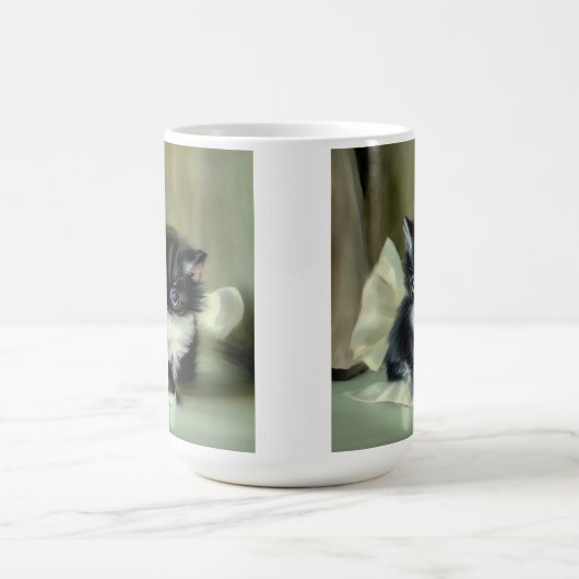  zwarte en witte keuken tongen tikken uit magische mok (Midden)