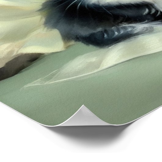  zwarte en witte keuken tongen tikken uit poster (Hoek)