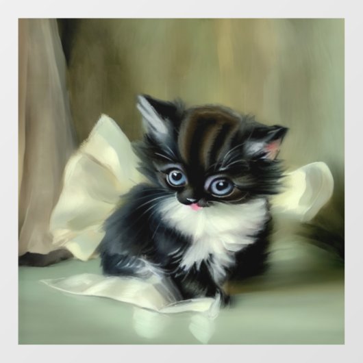  zwarte en witte keuken tongen tikken uit raamsticker (Vel)