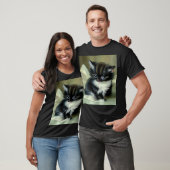  zwarte en witte keuken tongen tikken uit t-shirt (Unisex)