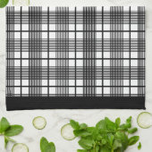 Zwarte en witte keukenhanddoek (Gevouwen)