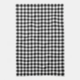 Zwarte en witte keukenhanddoeken van Gingham