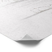 Zwarte en witte Kingfisher Poster (Hoek)