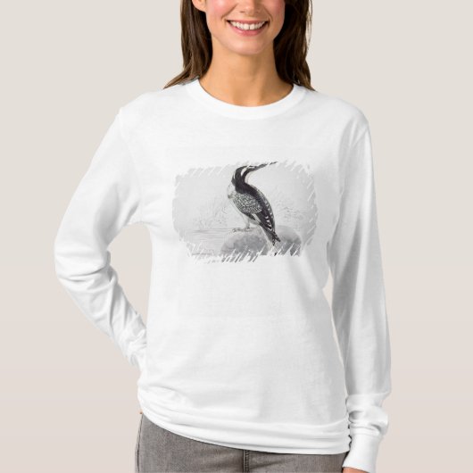 Zwarte en witte Kingfisher T-shirt (Voorkant)